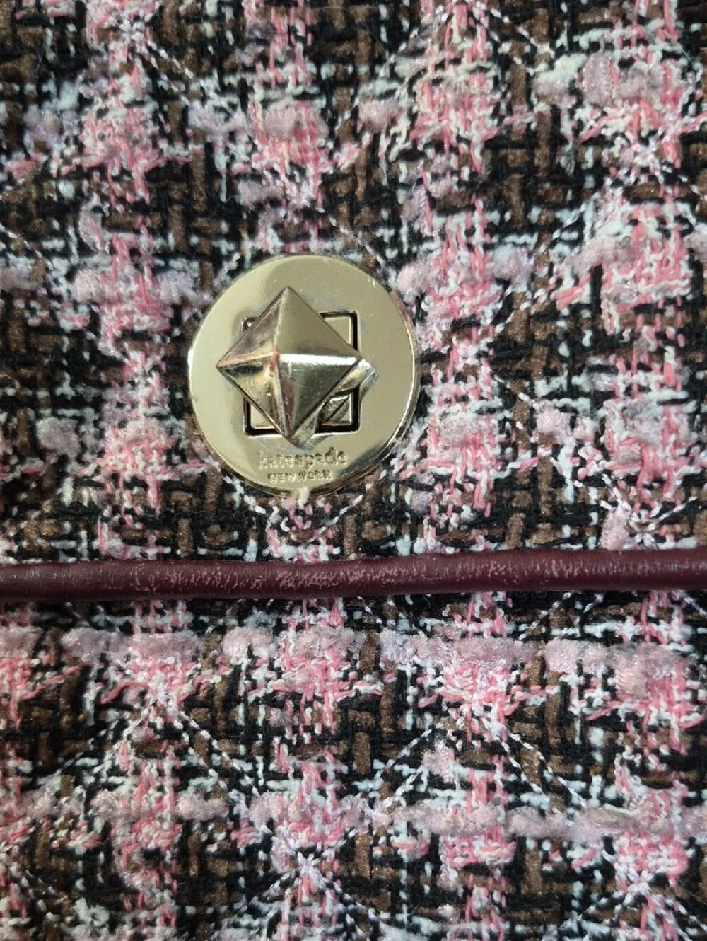 Kate Spade Tweed Chain And Leather Bag